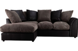 Annabelle Extra Large Jumbo Cord Left Corner Sofa - Charcoal